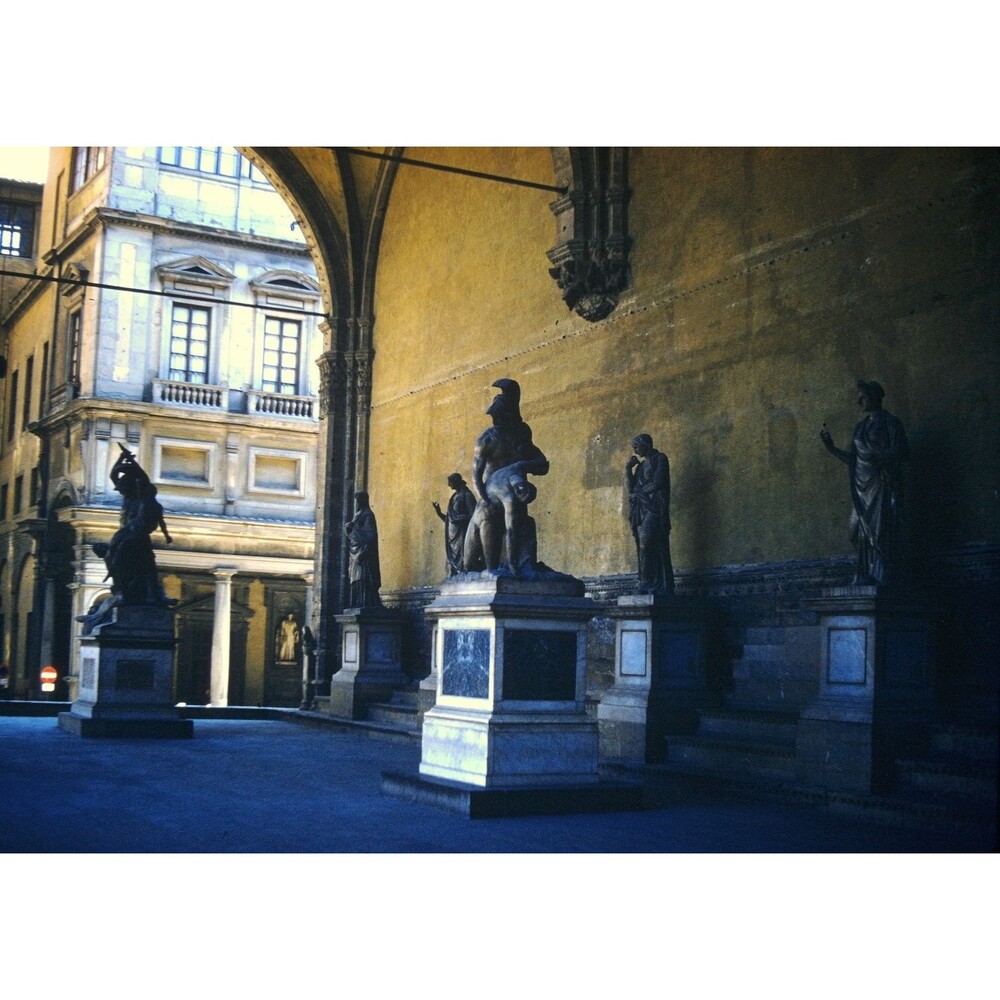 Kodak 35mm 1950s Red Border Kodachrome, Loggia dei Lanzi, Florence, Italy